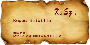 Kepes Szibilla névjegykártya